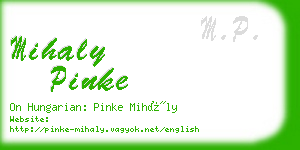 mihaly pinke business card